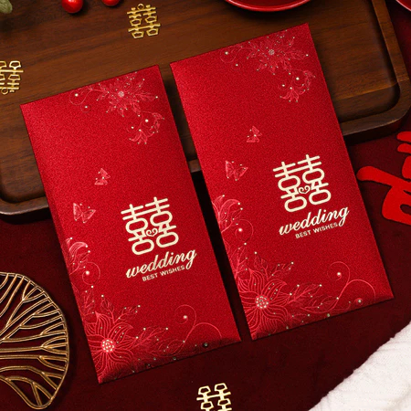 

angpao merah wedding best wishes kertas amplop pernikahan sangjit teapai isi 6 pcs