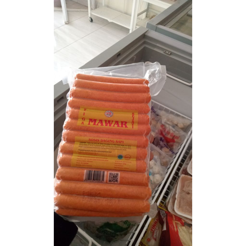 

Frozen food, nugget, Sosis Mawar tiga sapi 800gr