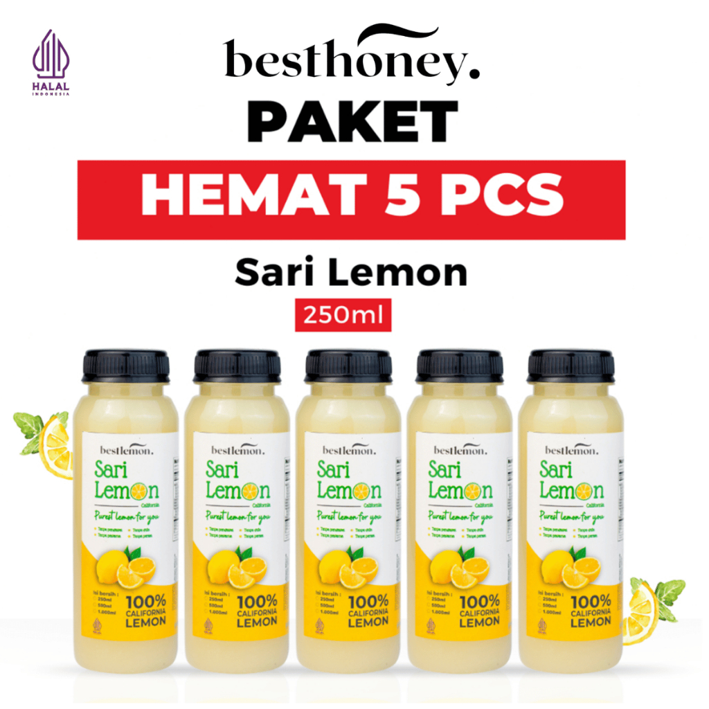 

Best Honey Paket Bundling Sari Lemon Asli 5 Pcs