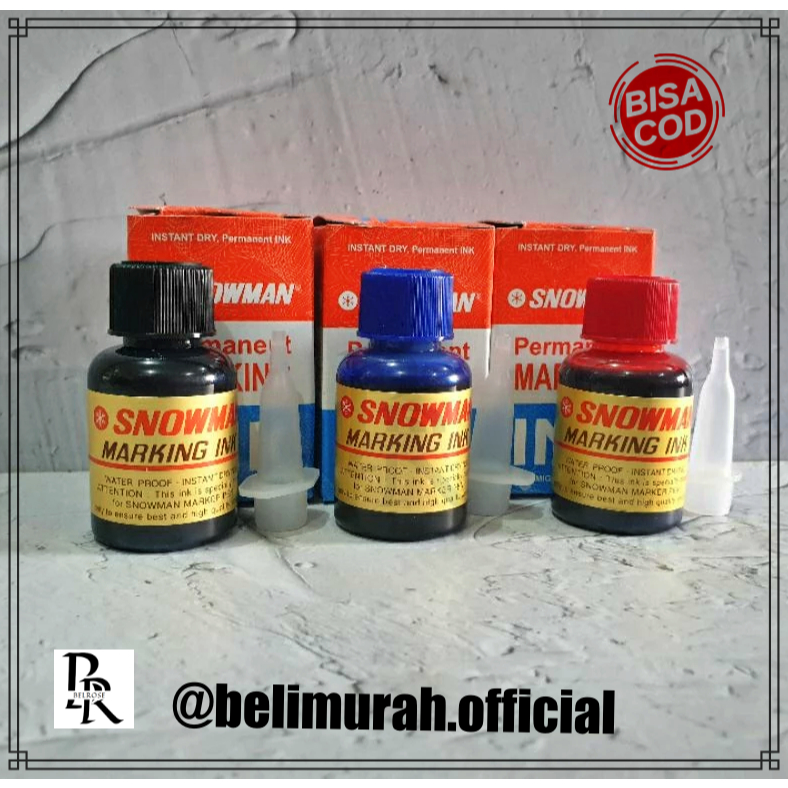 

Refill tinta spidol permanent snowman /isi tinta tidak bisa dihapus