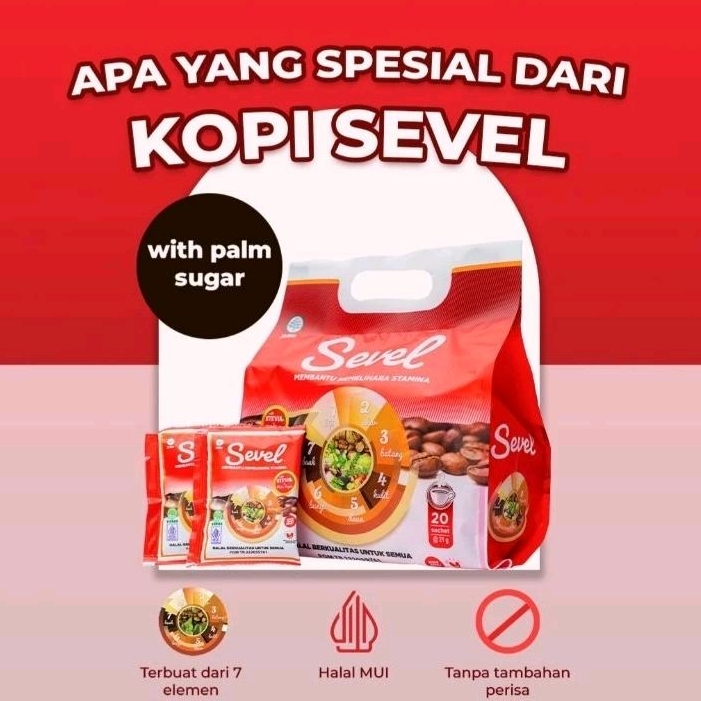 

Kopi Herbal HNI - Kopi Sevel 7 Elemen Kopi HPA Isi 20 Sachet, Kopi 7 Elemen HNI HPAI, Kopi Sevel HNI