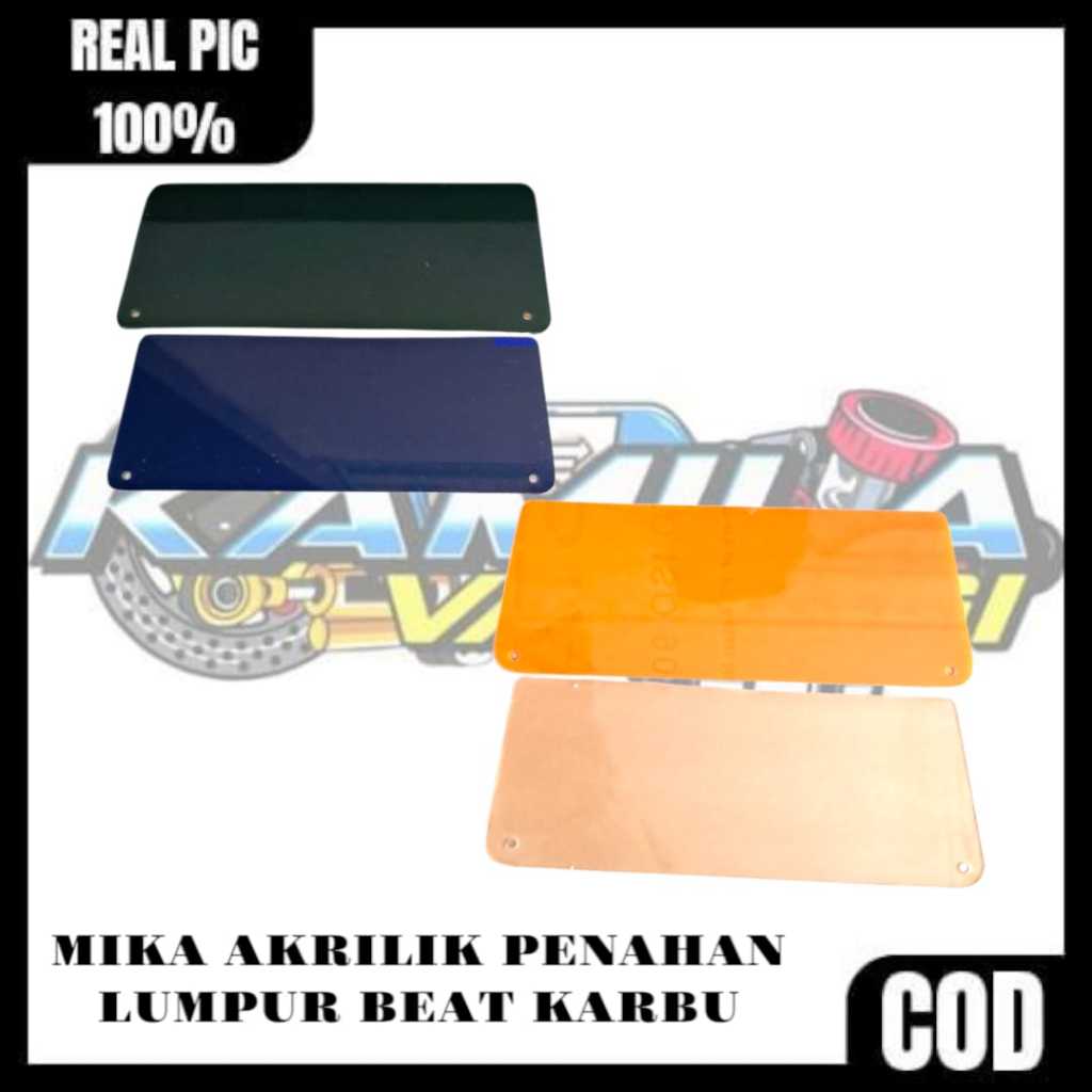 MUDFLAP MIKA AKRILIK BEAT KARBU PENAHAN LUMPUR AKRILIK BEAT KARBU Motorcycle