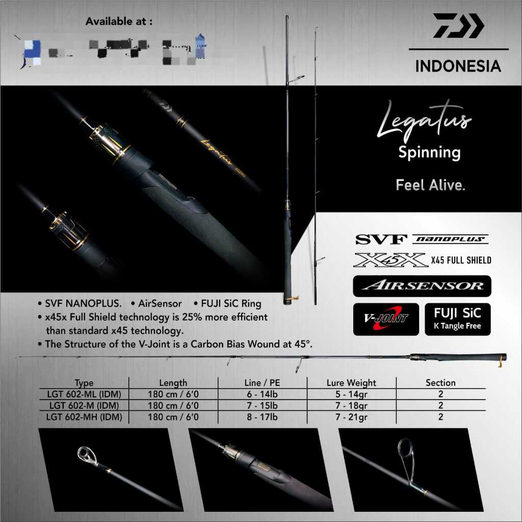 Joran Daiwa Legatus 180/602 Joran Galapung