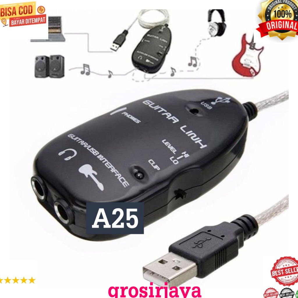 A25  100% ORI SUARA LINK GUITAR MUSIK AUDIO AKSESORIS LAPTOP PC AMPLI SPEAKER  USB  PRO INSTRUMEN MP