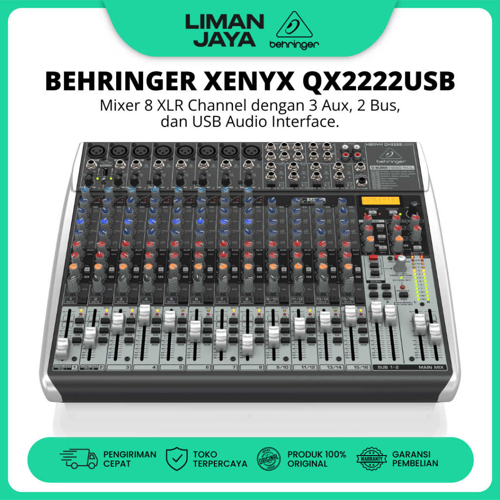 Behringer QX2222USB 8 Channel 22 Input QX-2222 QX2222 USB Audio Interface Soundcard