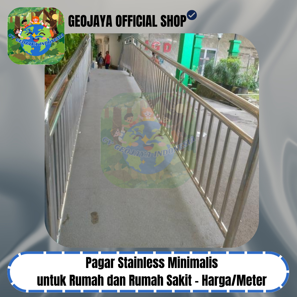 Pagar Stainless Minimalis untuk Rumah dan Rumah Sakit - Harga per Meter