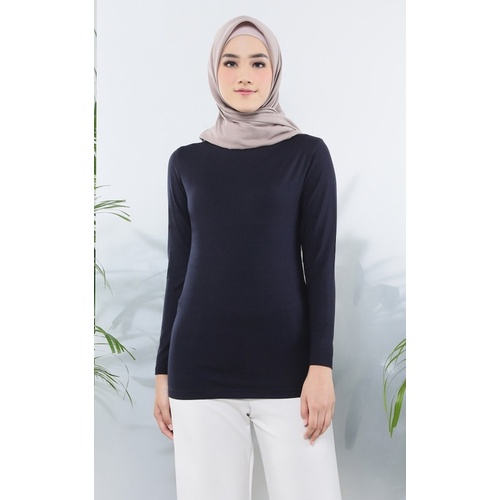 Manset Kaos Wanita Turtleneck Lengan Panjang Jumbo Bahan Rayon Premium Import Tebal Size L XL
