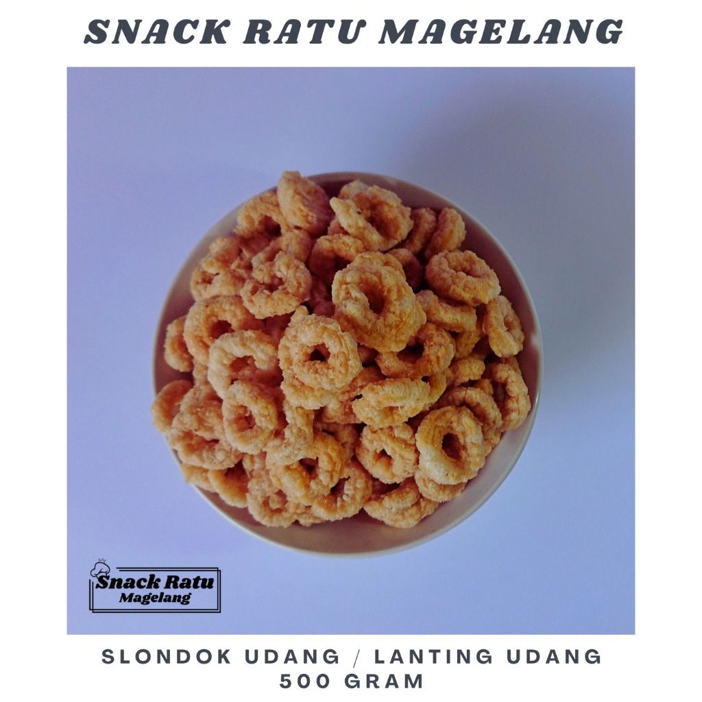 

[500gr] Slondok Udang - Lanting Udang Original Cemilan Gurih dan Renyah | Snack Ratu Magelang