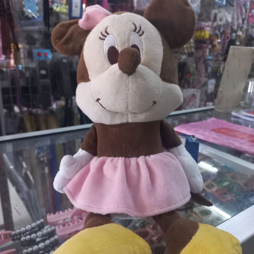 boneka minnie mickey mouse pink dress