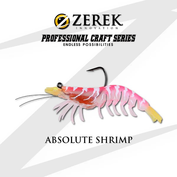 LURE ZEREK ABSOLUTE SHRIMP 3" - 3.5" - 4.5" SUPER SOFT | CASTING | REALISTIC | SOFTLURE