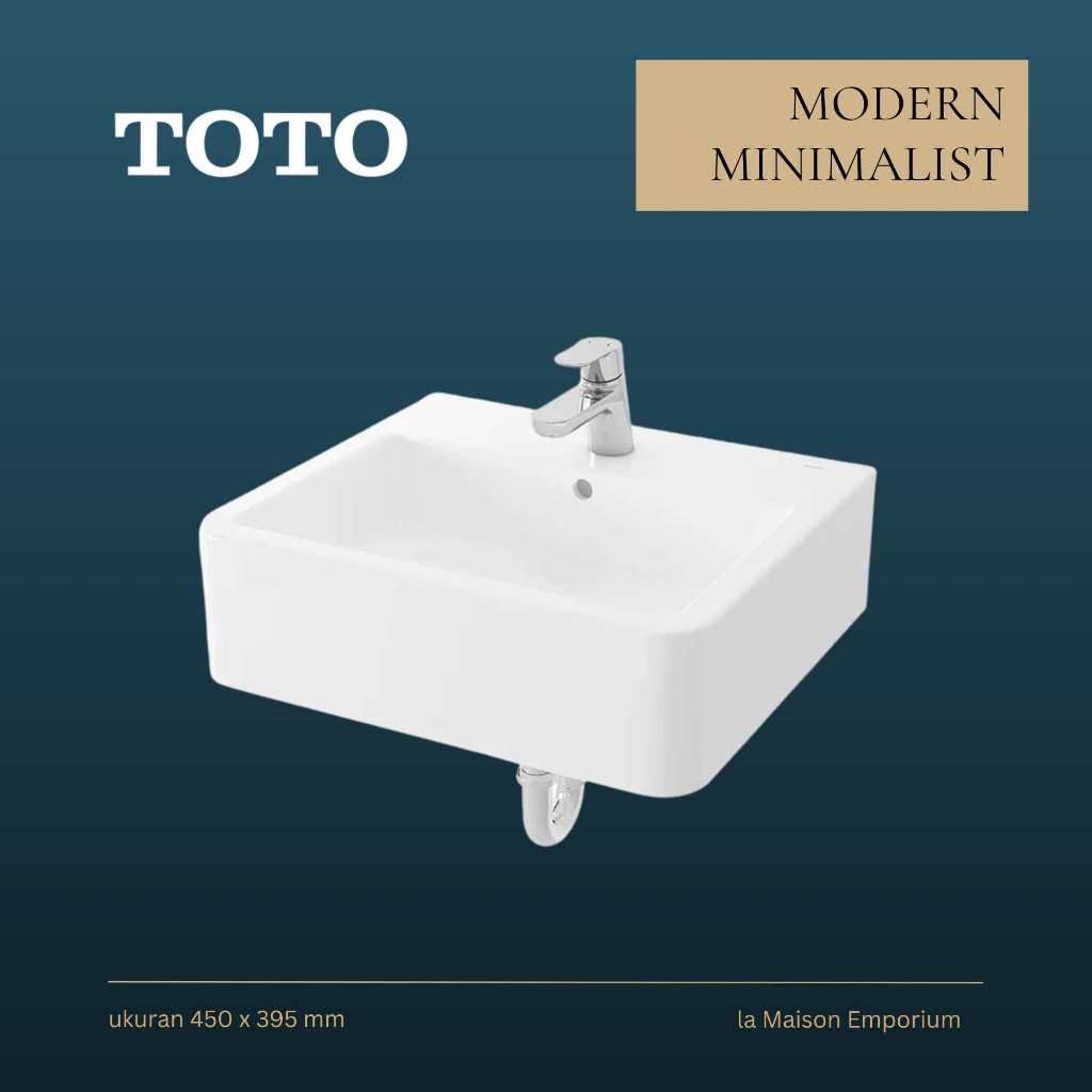 Wastafel TOTO Gantung Kotak / Wall Hung Washtafel Basin Sink Kamar Mandi LW248JT1 248 644