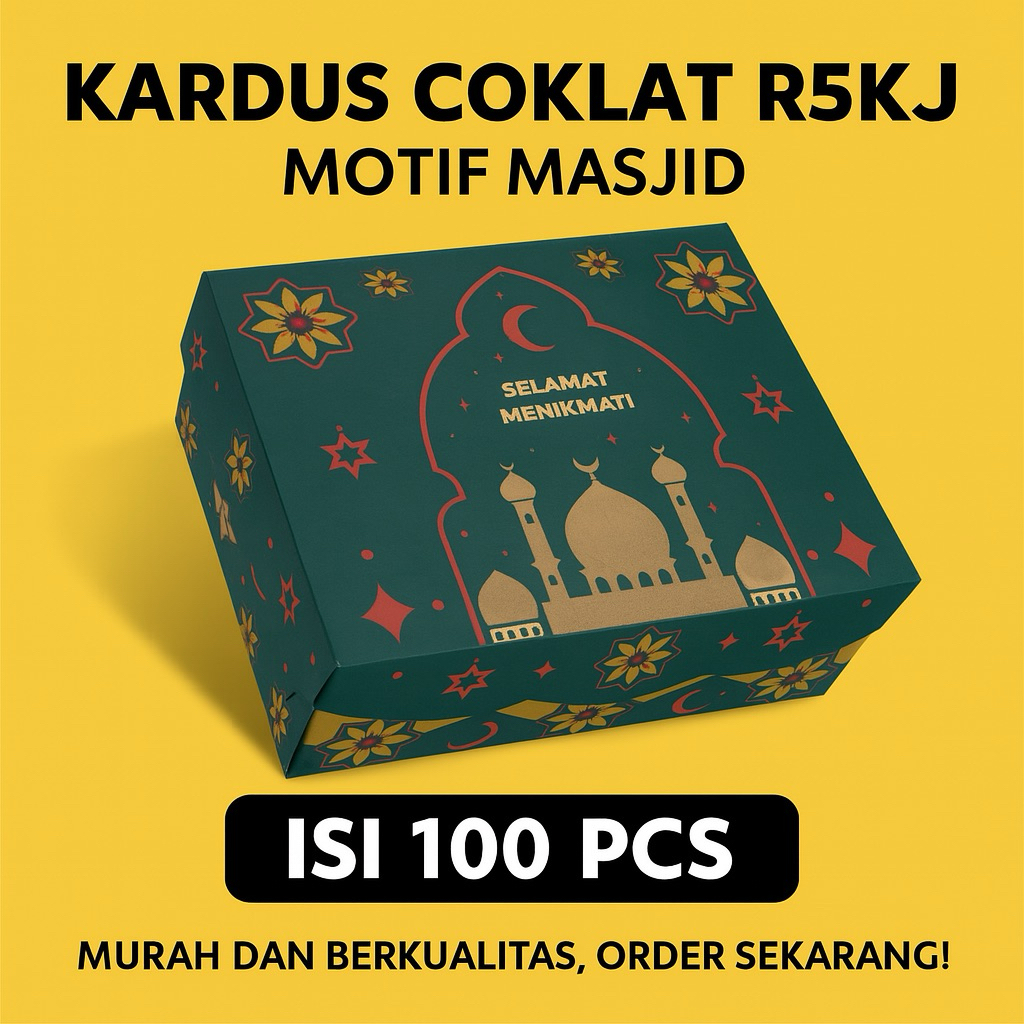 

Kardus Kue Motif Masjid R5KJ – Isi 100 Pcs Box Nasi Kemasan Lebaran / Syukuran / Dus Coklat Motif R5KJ - Isi 100 Pcs / Dus Nasi Motif Masjid R5KJ – Box Kue Coklat Ukuran Sedang Isi 100