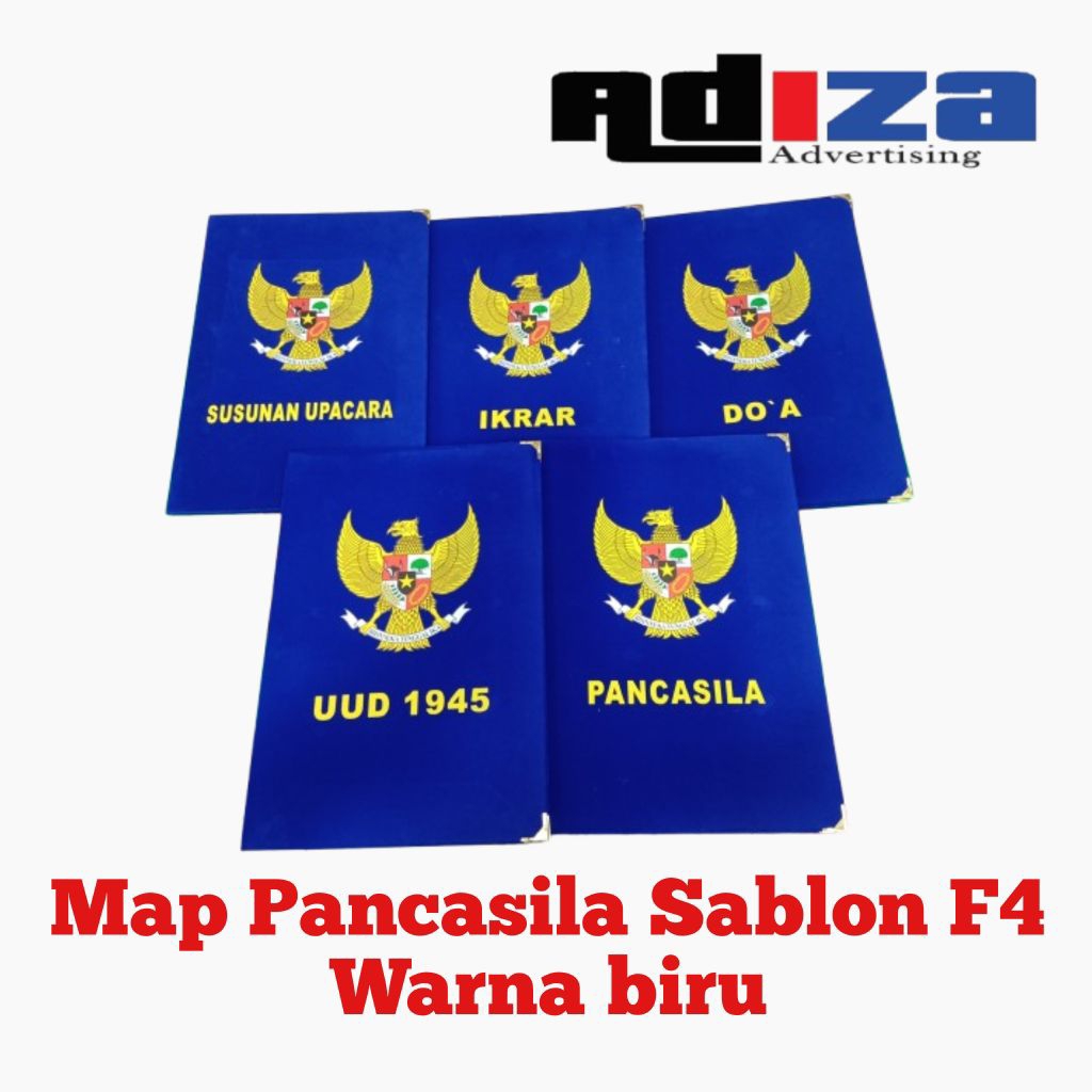 

Map Upacara Sablon ukuran F4 warna Biru(1 pcs isi 5)