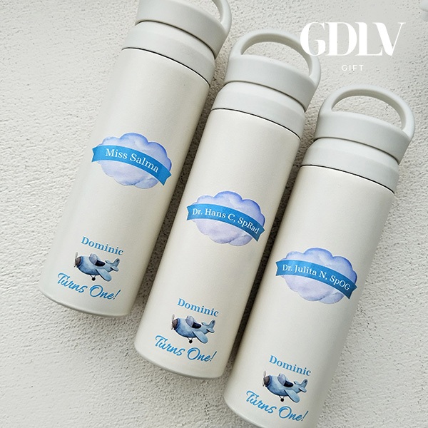 Souvenir Tumbler Botol Minum Custom Nama Anak Ulang Tahun