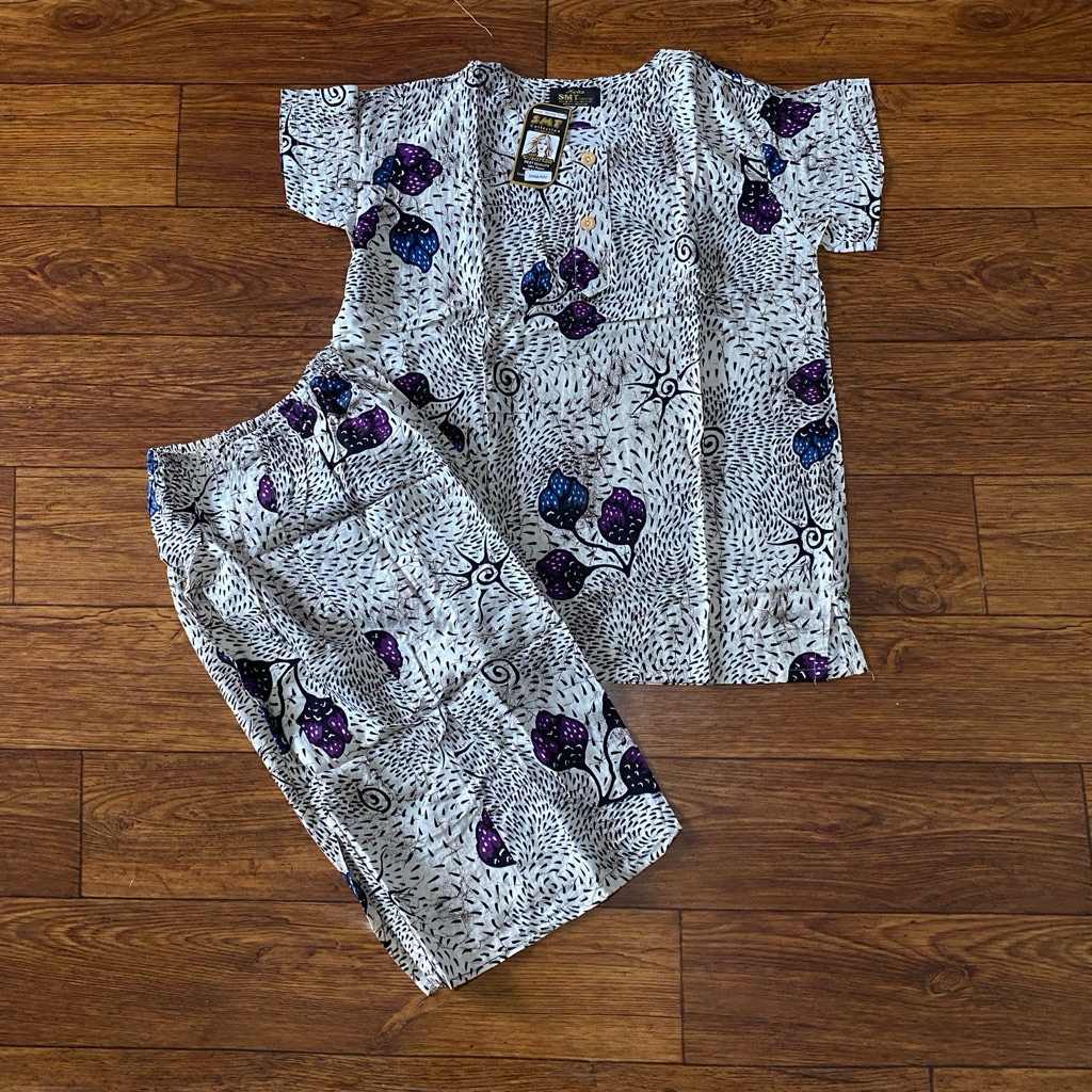 setelan kulot Marisa smt dewasa (busui)  tgn pendek Ld 116 bb 68-73kg