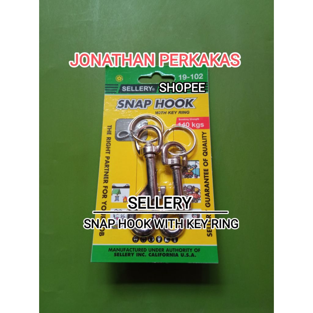 sellery snap hook with key ring