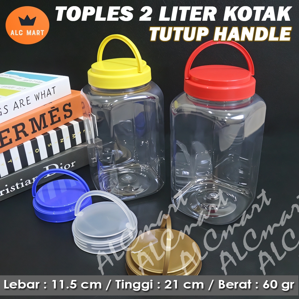 TOPLES 2 LITER KOTAK TUTUP HANDLE / TOPLES 2 LITER / TOPLES PLASTIK 2 LITER