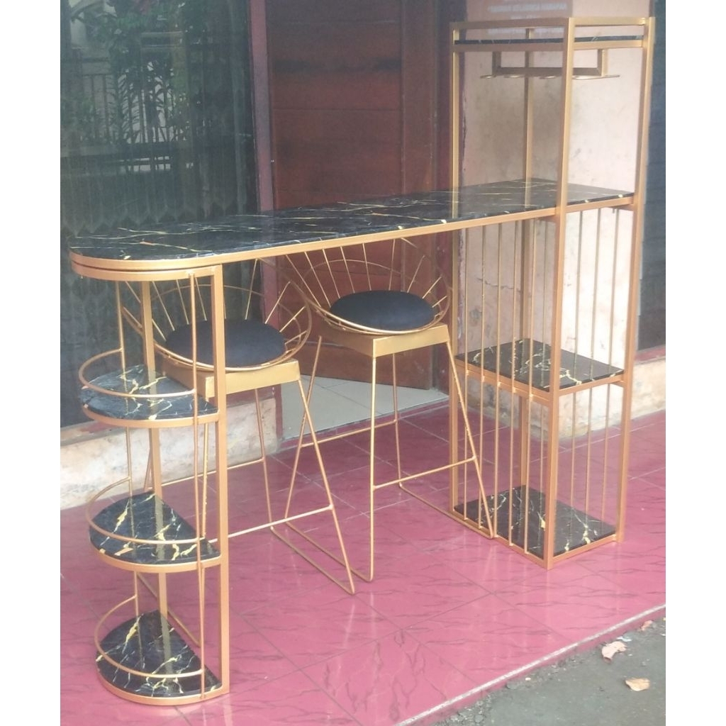 meja bar/1 set meja minimalis