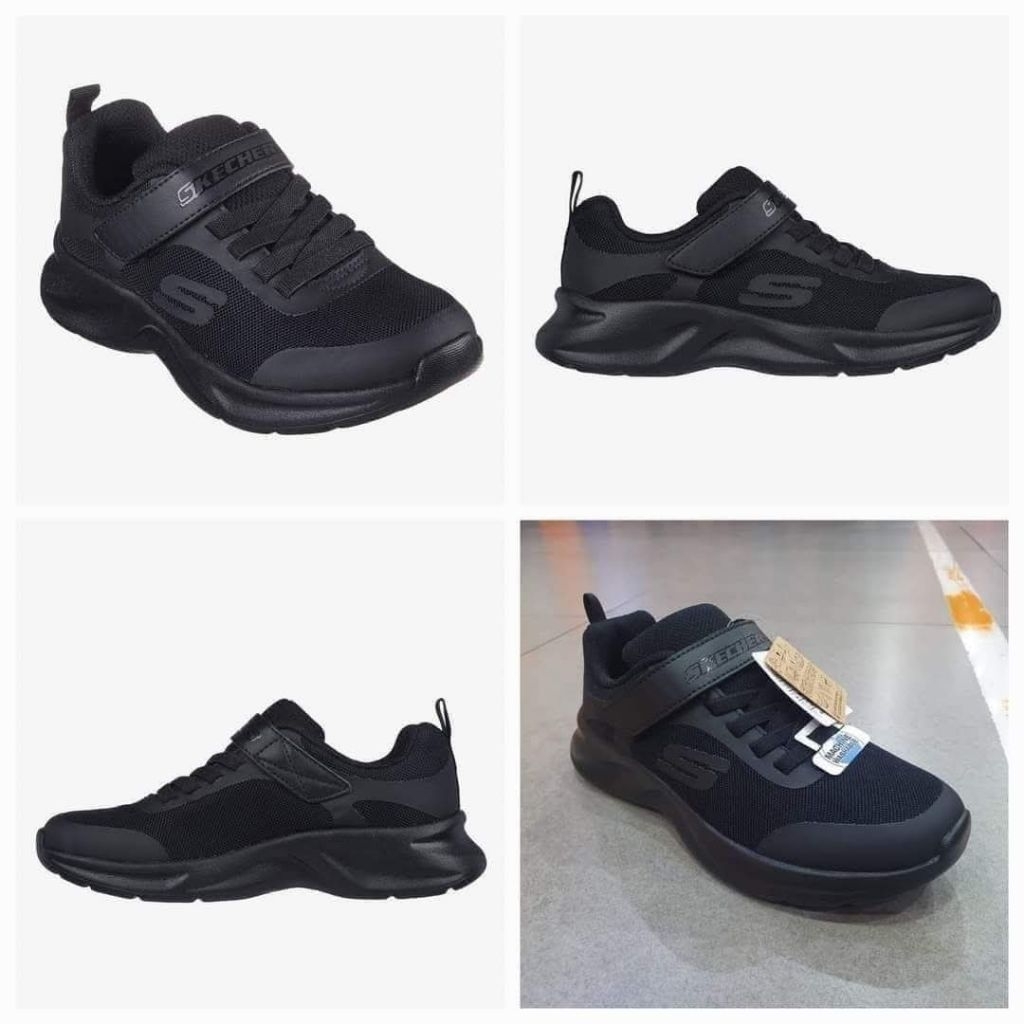 SALEEE 100% Original Skechers Dynamatic Black Unisex Kids Sneakers Shoes Kode Produk : 303552L/BBK