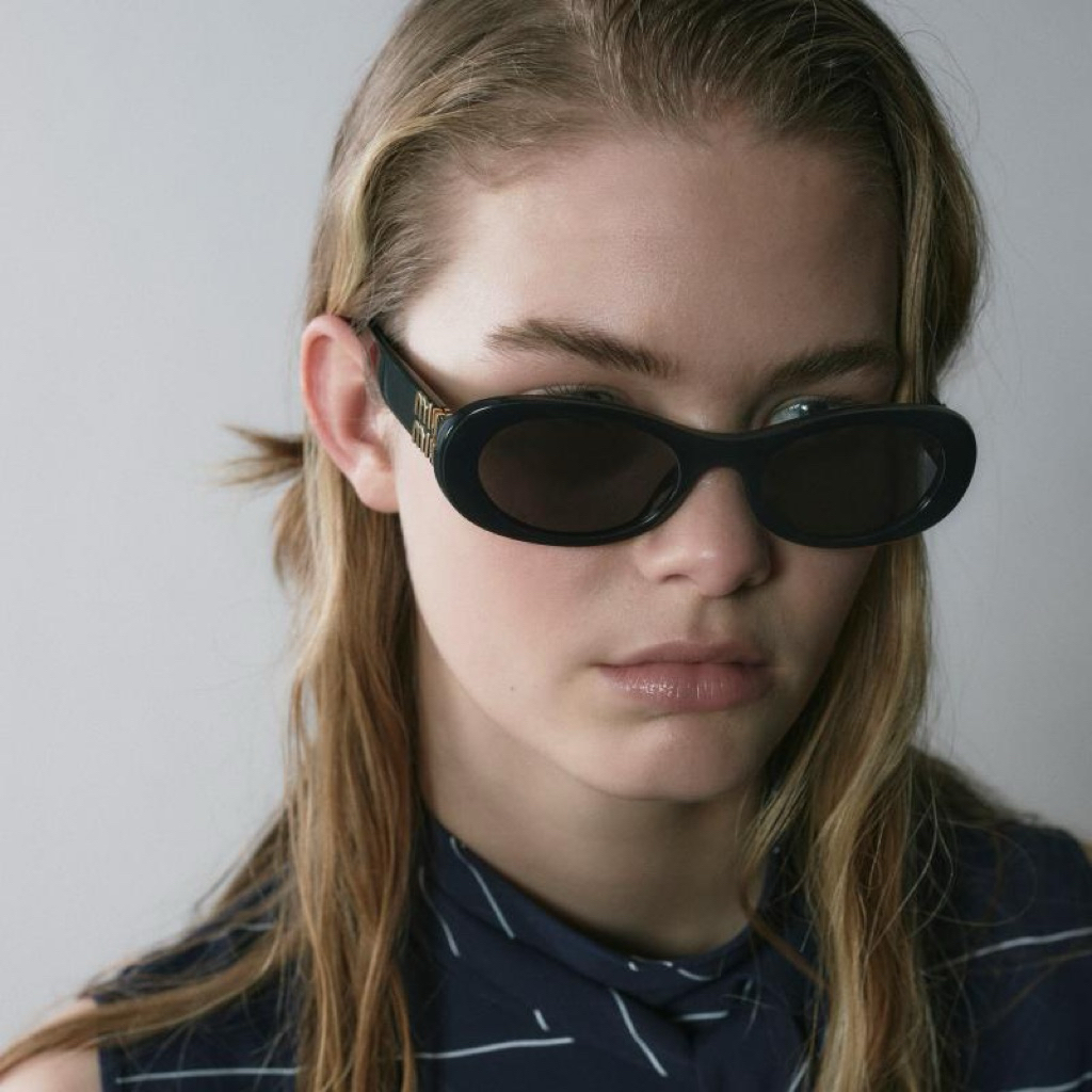 MIU MIU MIUMIU Glimpse Oval Sunglasses