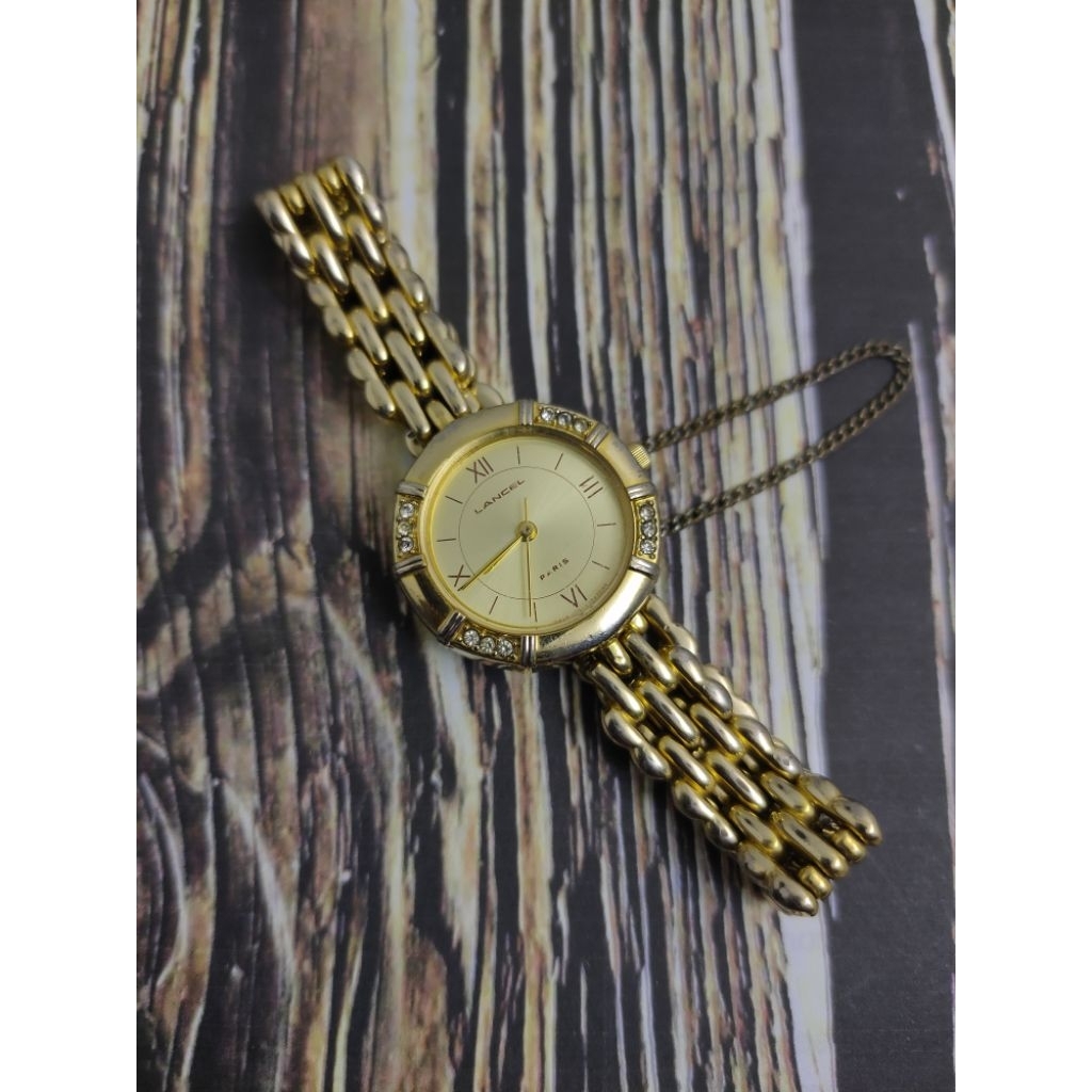 Jam Tangan Wanita Original Lancel Paris Gold
