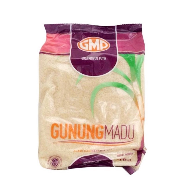 

Gula Pasir Putih Gunung Madu Gula Pasir Kristal Putih GMP Manis Premium Kemasan Besar Lokal 1 Kg