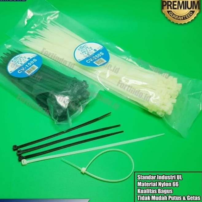 

Kabel Tis 30 cm x 36 | CV-300S FORT |Cable Ties Kualitas Bagus