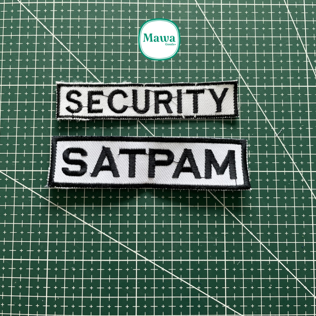 Bordir Satpam / Patch Emblem Satpam Security / Monogram Satpam Bordir / Security Bordir