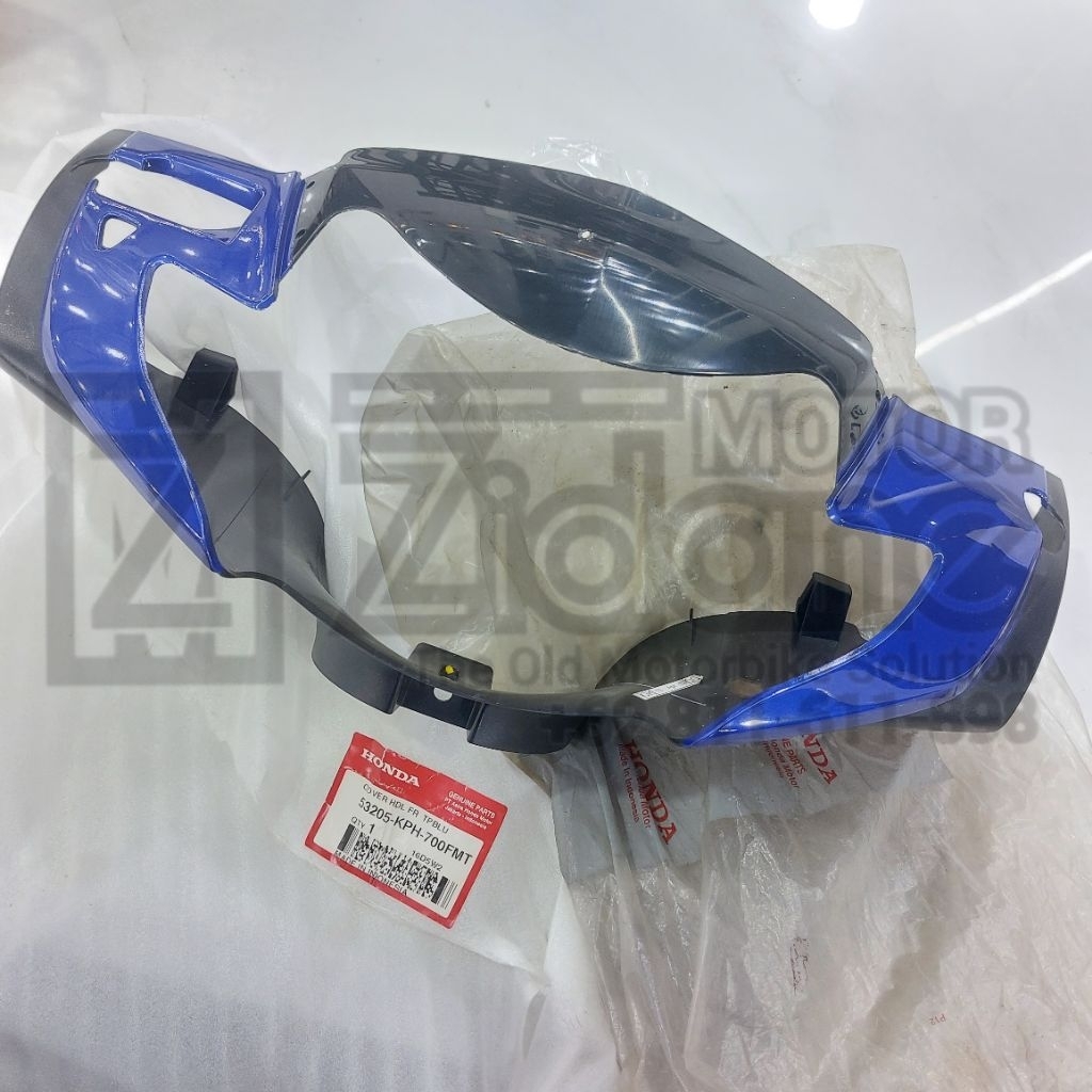 cover kafer handle bar batok lampu depan dpan Honda supra X125 X 125 old lama visor biru 53205-KPH-7