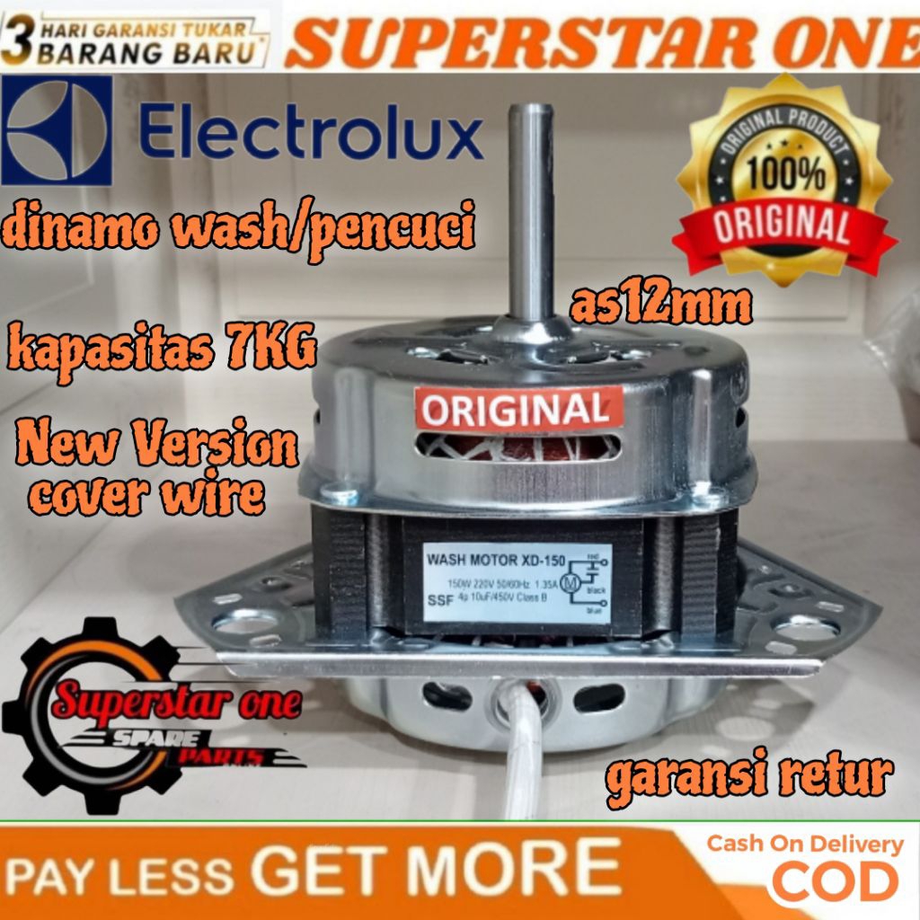 dinamo/motor pencuci/wash/penggilas mesin cuci electrolux kapasitas 7kg/7 kg