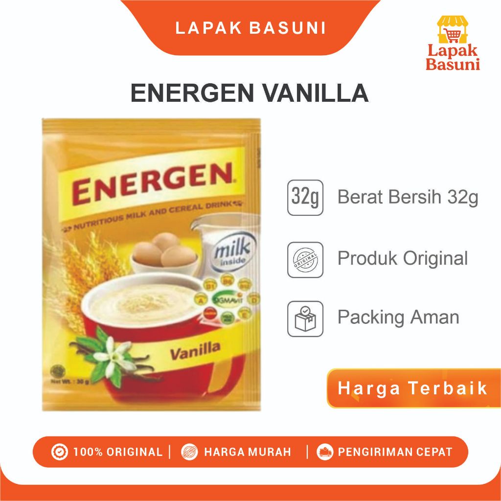 

Energen Kemasan Sachet 32g Rasa Vanilla