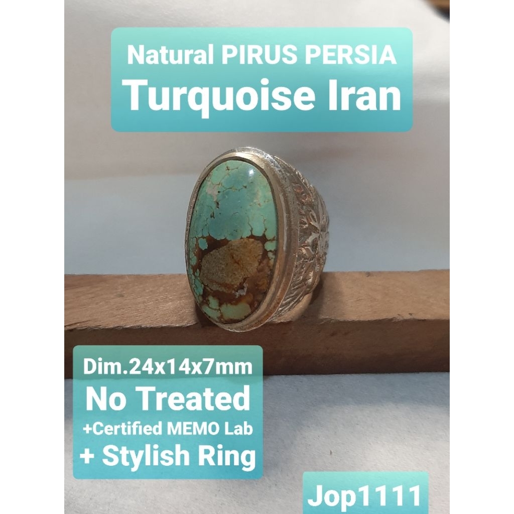 PIRUS PERSIA Natural TURQUOISE Iran NTE  No Treated Aktif Alami + Sertifikat MEMO Lab Gradasi Warna 