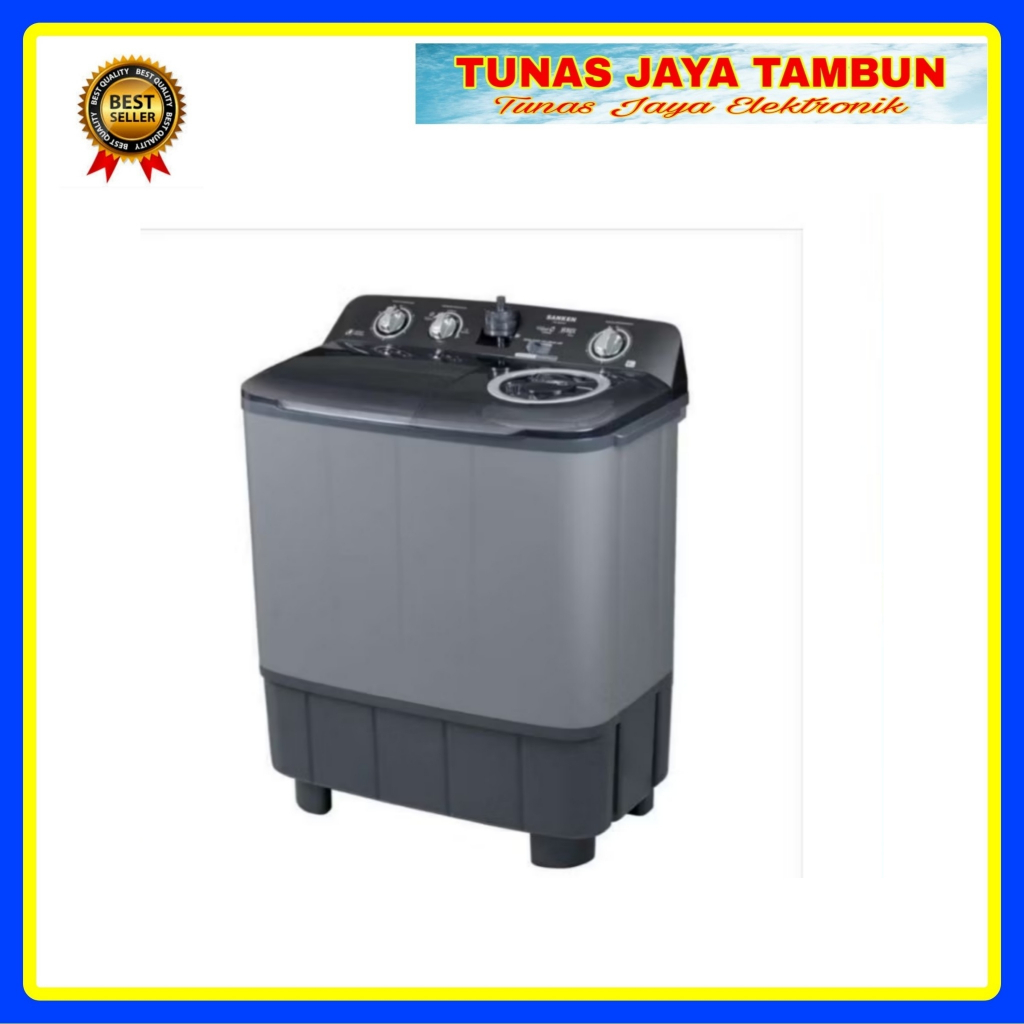 MESIN CUCI SANKEN TW 9650 GY / MESIN CUCI SANKEN 2 TABUNG 9KG / SANKEN TW-9650GY MESIN CUCI 9 KG
