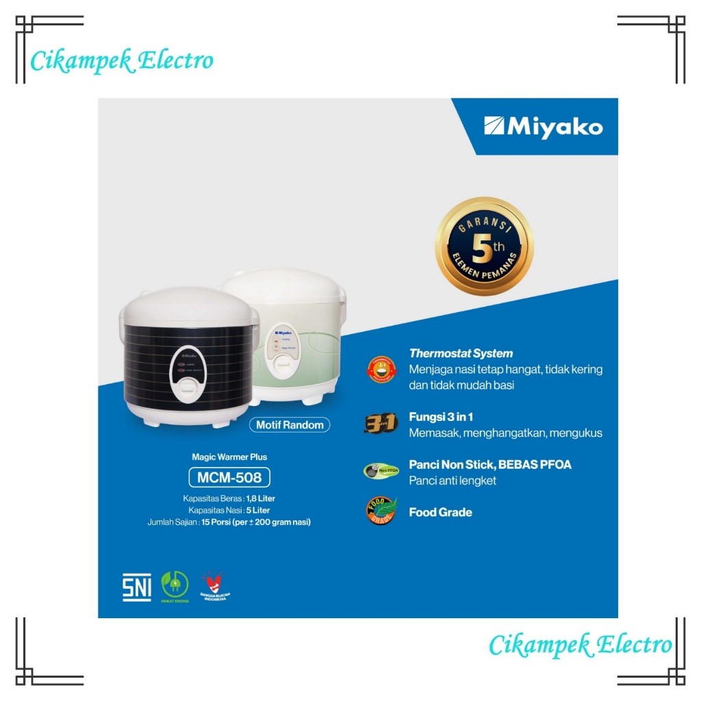 Magic Com Miyako MCM508 / MCM 508 ( 1,8 Liter )