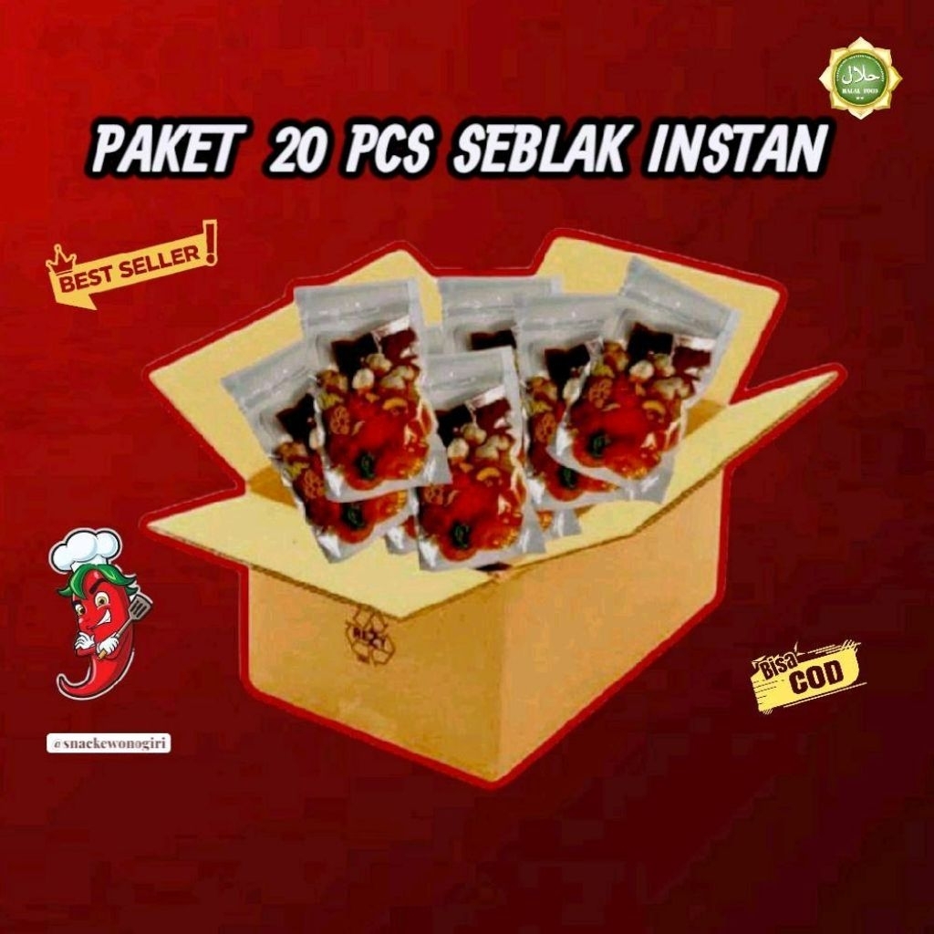 

PAKET USAHA 20 PCS SEBLAK INSTAN KUAH PEDAS