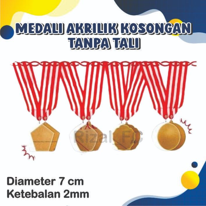 

Akrilik Bahan Medali / Medali Akrilik Wisuda & Kejuarraan Perlombaan / Medali Akrilik Polos / Akrilik Bening 7cm Tebal 2mm
