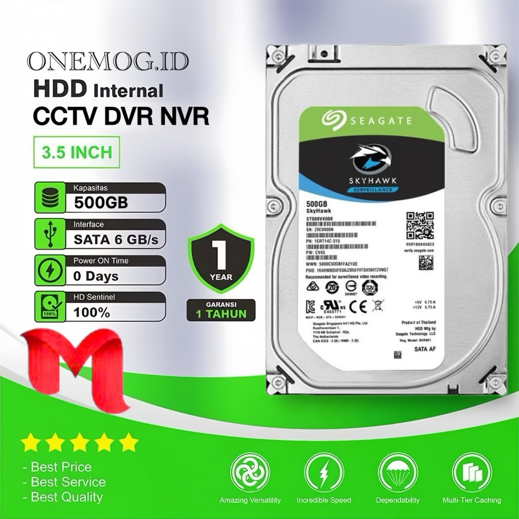 Hardisk 500GB Seagate Skyhawk Surveillance Internal Sata 3.5 Baru Hardisk CCTV 500GB / HDD CCTV 500G