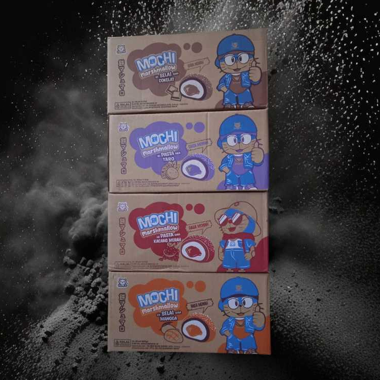 

Mochi Coklat, Taro, Mangga, Bluberi 1 Dus