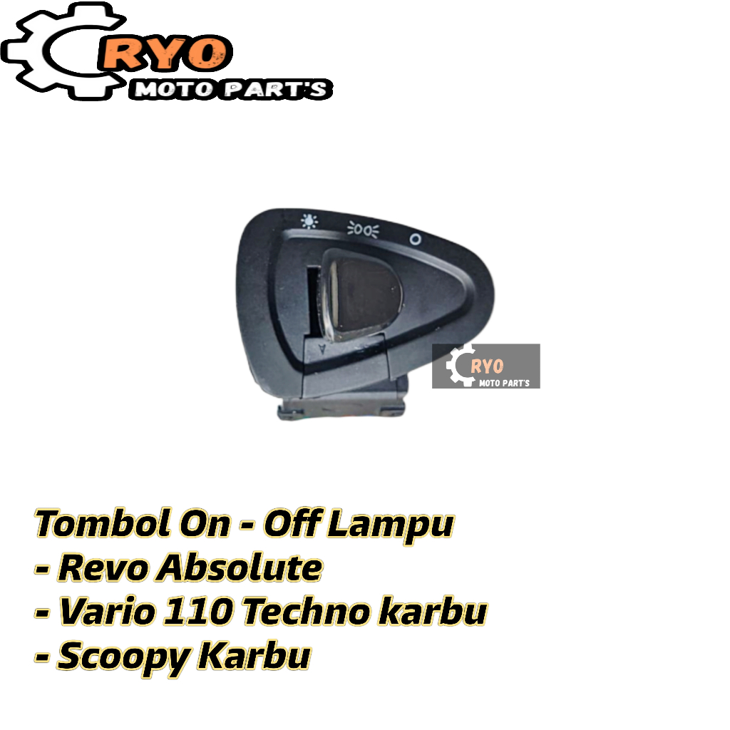 Saklar Tombol On Off Lampu Revo , Vario 110 Techno karbu , Scoopy karbu