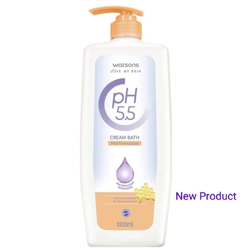 Sabun Mandi Watsons pH 5.5 Nourishing Cream bath 1000ml