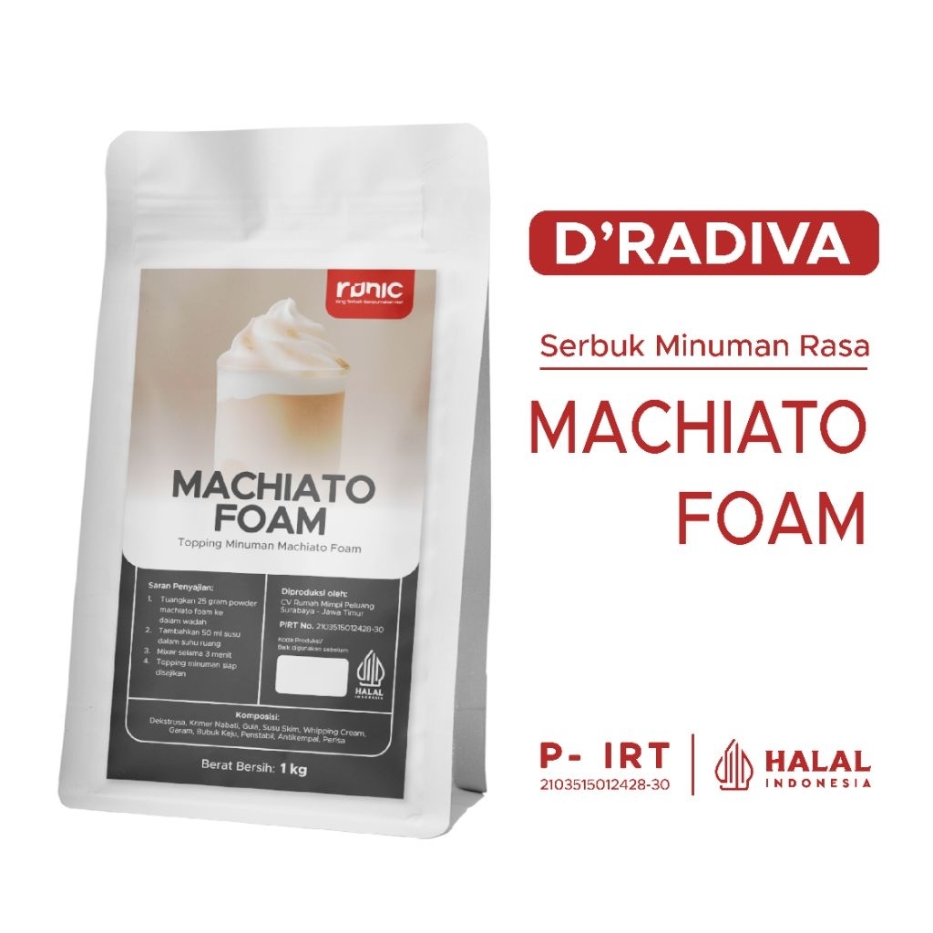 

Topping Bubu Minuman Premium Machiato Foam RUNIC 1kg