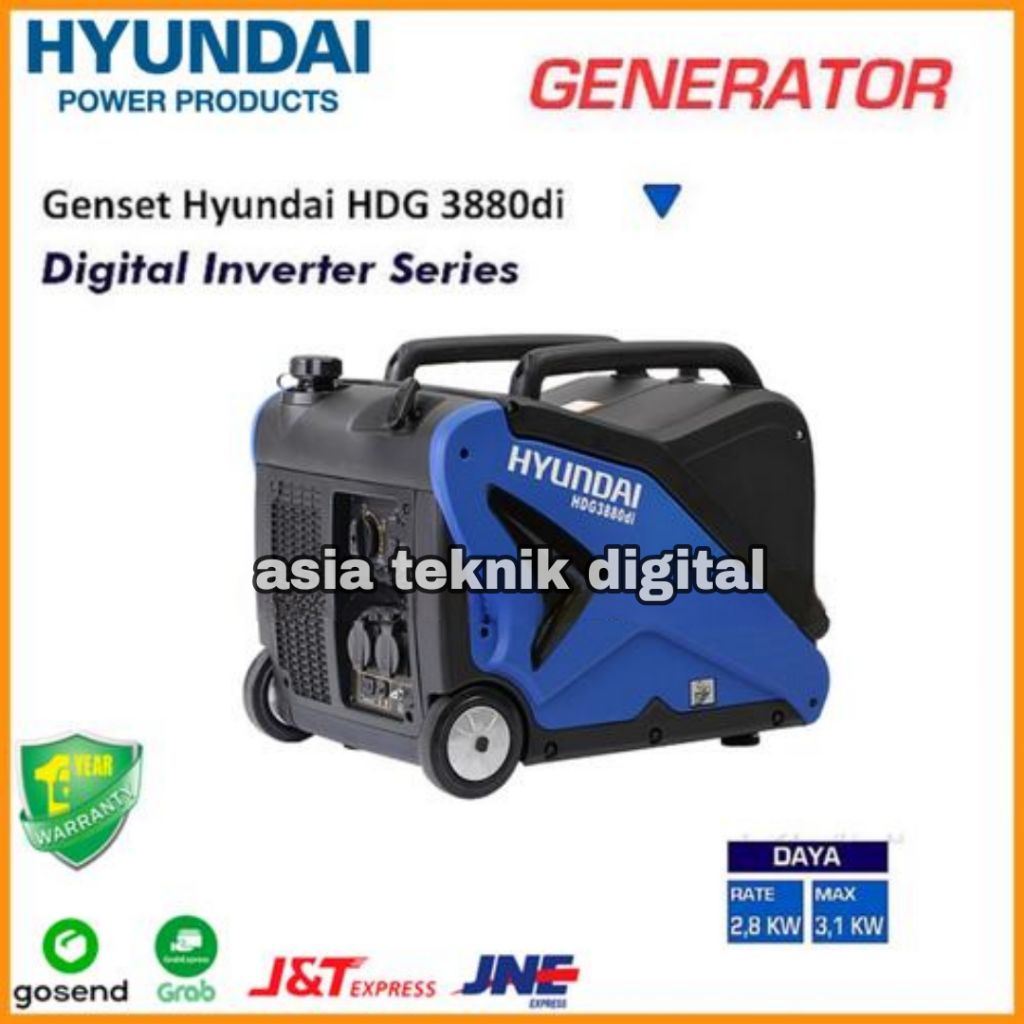 Genset Inverter Hyundai HDG 3880 di new