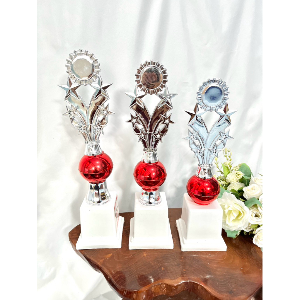 Piala Silver Kombinasi Cup Bola Merah / Piala Lomba 17 Agustusan