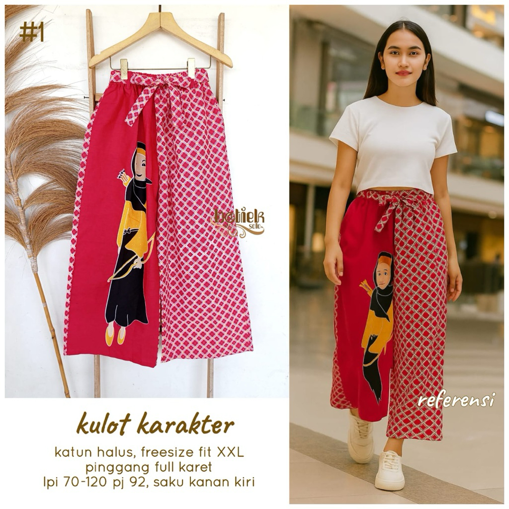KULOT KARAKTER JUMBO CELANA KULOT KEKINIAN KULOT BATIK CANTIK KULOT BATIK ETNIK