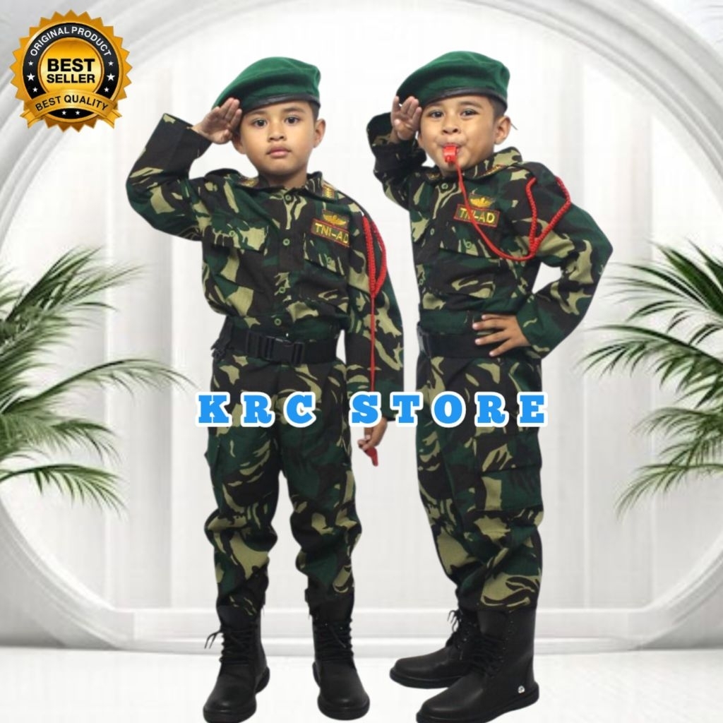 Baju Profesi Anak PDL Loreng TNI / KOSTUM ANAK PDL LORENG MALVINAS / BAJU KARNAVAL ANAK TNI MALVINAS