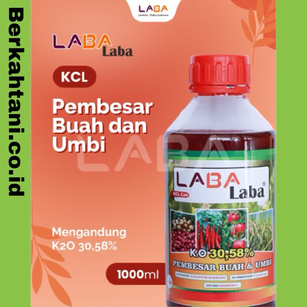 pupuk cair KCL cair LABA PEMBESAR BUAH dan UMBI K2O 30,58%