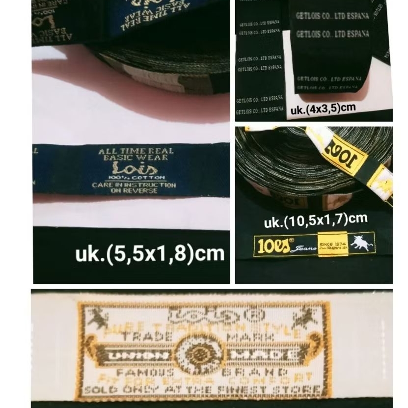 

tag label merek (main wash) tag Lois