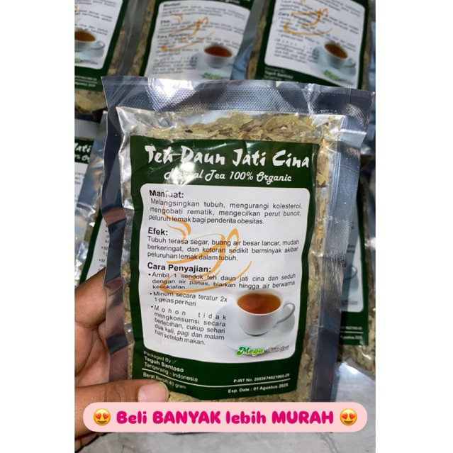 

TEH DAUN JATI CINA PELUNTUR LEMAK PELANGSING PENURUN BERAT BADAN