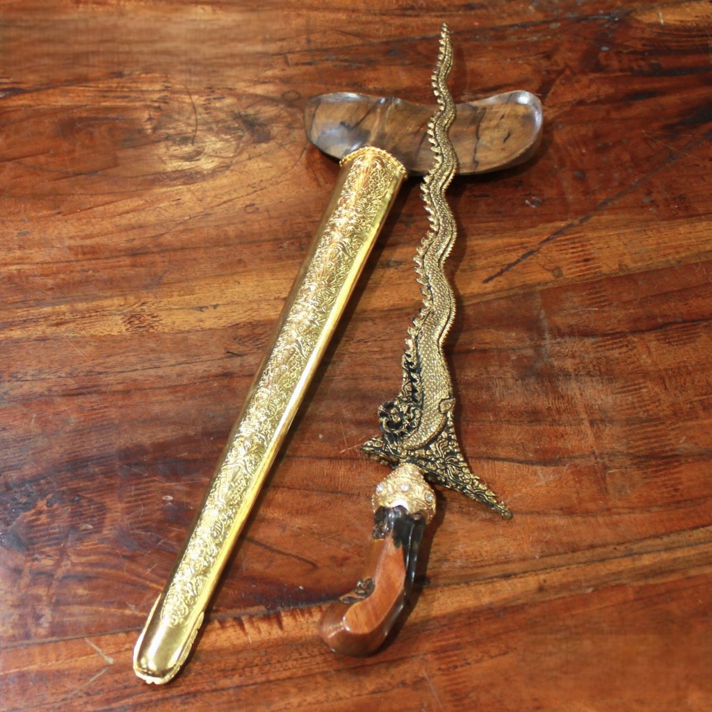 Keris Gayaman Yogya Timo Selut Naga Runting Kamarogan Sawen Buntu Emas Kepet KD969