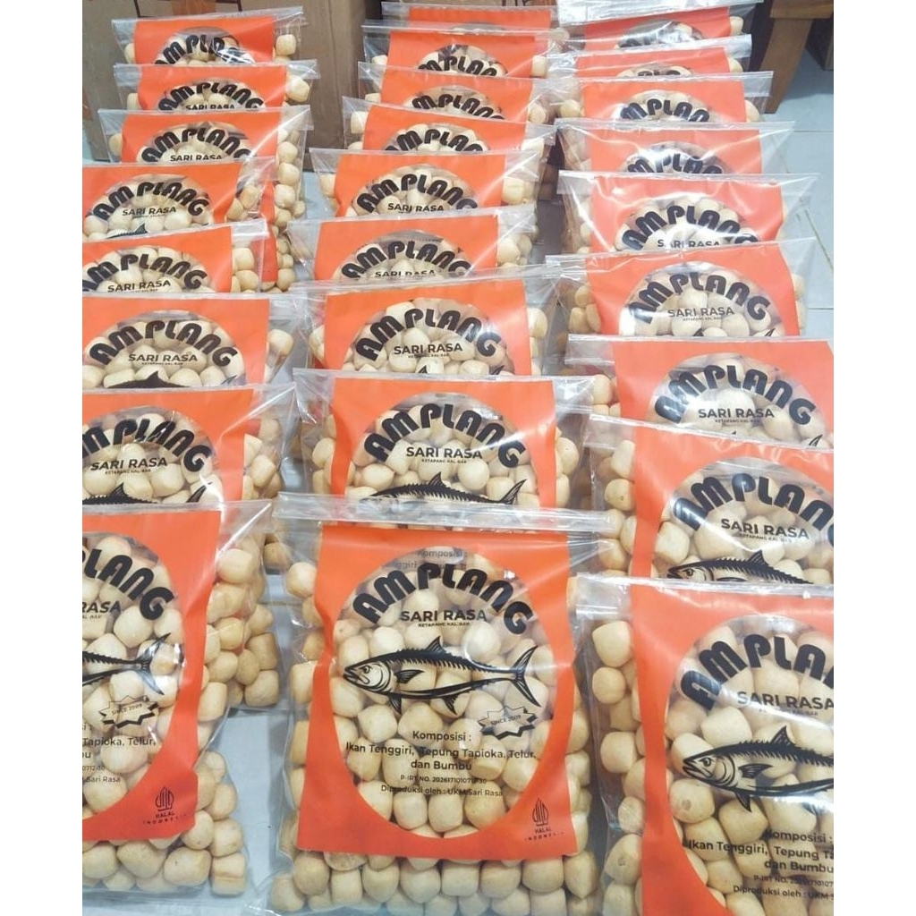 

Amplang ketapang sari rasa bentuk bulat